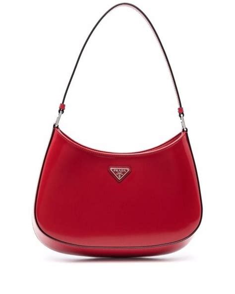 prada mini cleo red|Prada cleo leather mini bag.